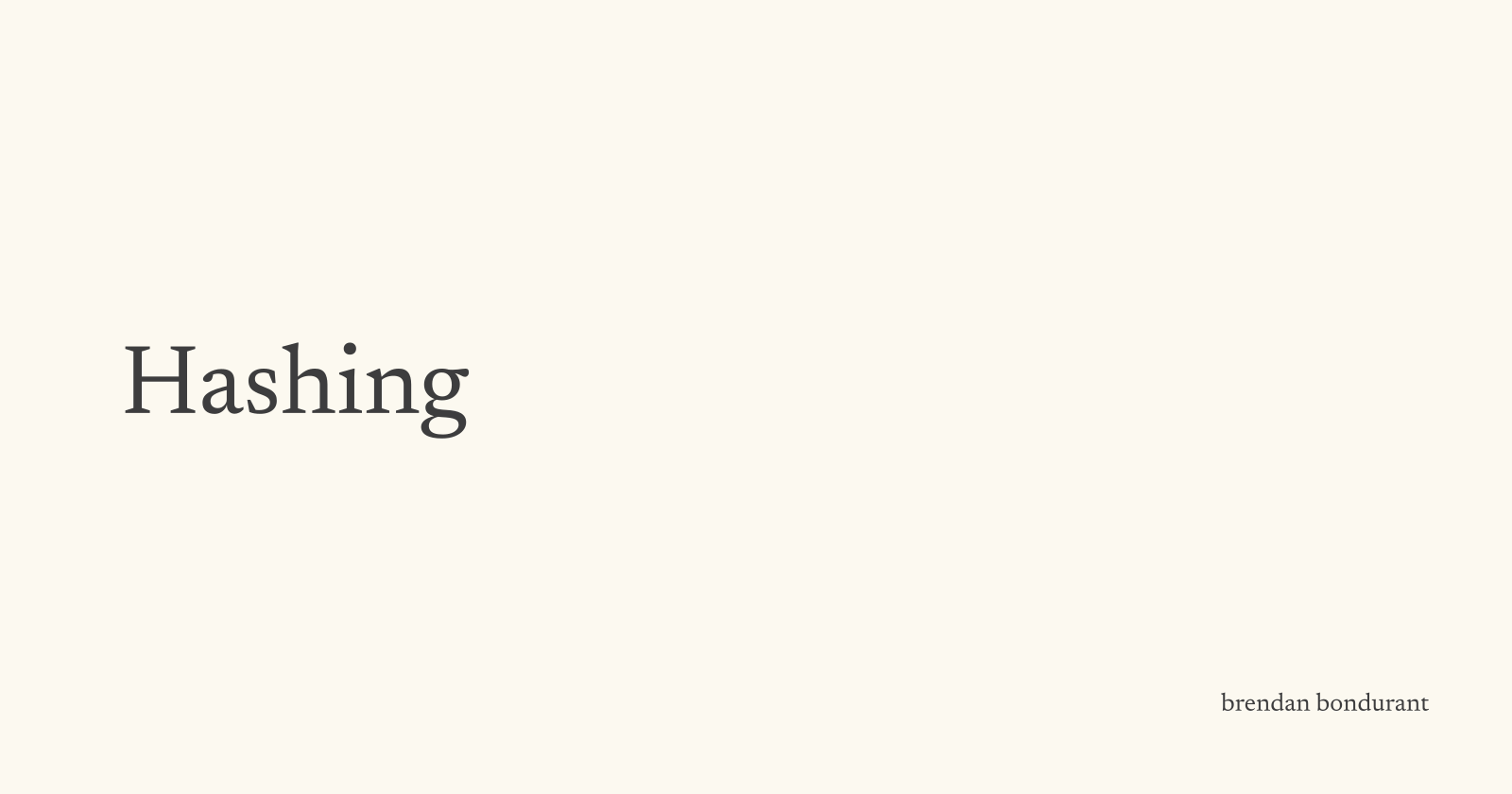hashing