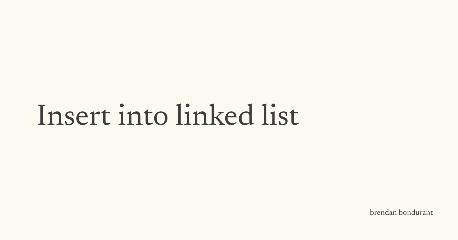 insert into linked list